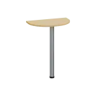 BJD 2 - 60 přístavba jednací, kovová podnož stříbrná, síla desky 25 mm, široká 600 mm, bříza irská